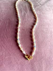 Freshwater Pearl Necklace - Pastel Beads