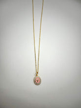Load image into Gallery viewer, Mini Pink Lady Guadalupe Necklace - Gold Filled