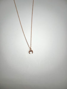Mini Crescent Moon Necklace - Rose-Gold Filled