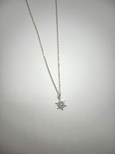 Load image into Gallery viewer, Opal Celestial Star Pendant Necklace - Sterling Silver