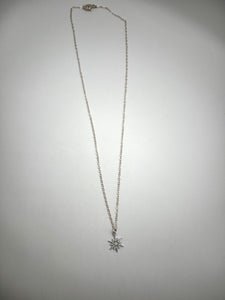Opal Celestial Star Pendant Necklace - Sterling Silver