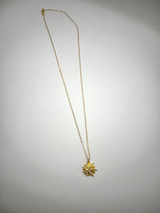 Opal Sunburst Pendant Necklace - Gold Filled