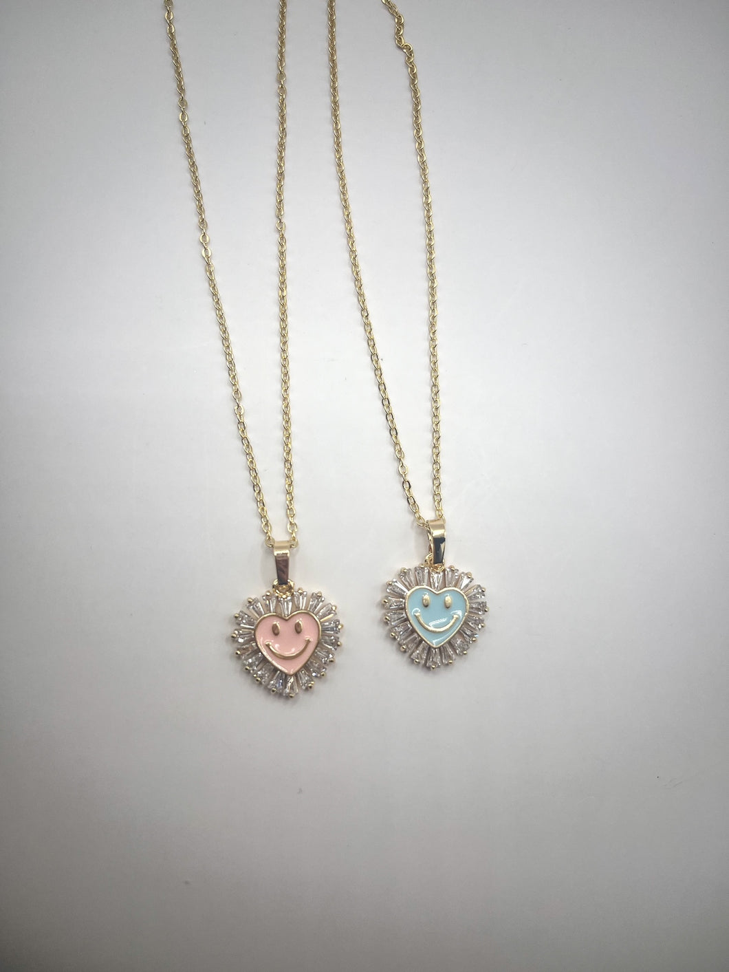 Heart Face Necklace - Gold Filled