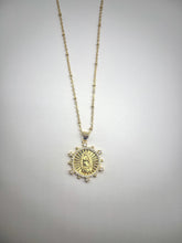 Load image into Gallery viewer, Lady Guadalupe CZ Gold Pendant Necklace - Gold Filled