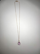 Load image into Gallery viewer, Pink Tear Drop Necklace - Gold Filled