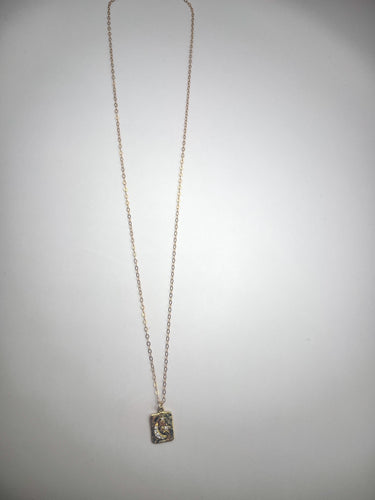 Celestial Moon and Star Bar Necklace - Gold Filled
