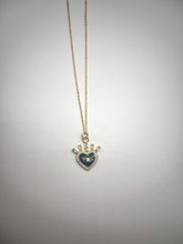 Load image into Gallery viewer, Black Evil Eye Heart Necklace - Gold Filled