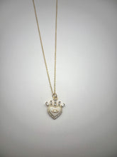 Load image into Gallery viewer, White Evil Eye Heart Necklace - Gold Filled
