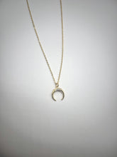 Load image into Gallery viewer, Crescent Moon CZ Necklace - Gold Filled