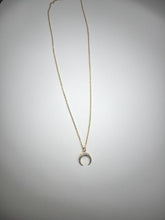 Load image into Gallery viewer, Crescent Moon CZ Necklace - Gold Filled