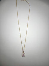 Load image into Gallery viewer, Pink Emerald Cut Necklace - Gold Filled