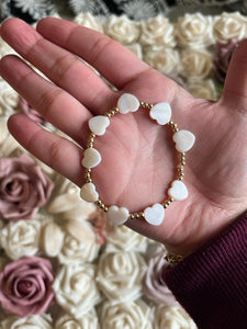 Pearl and Gold Bracelets - Hearts & Stars