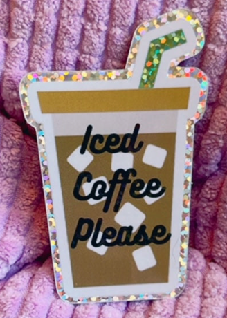 Iced Coffee Sticker (Holographic)